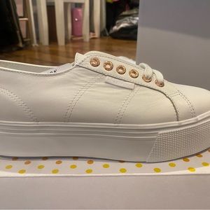 Superga never been worn white platform sneaker